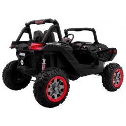 Buggy SuperStar dla dzieci Czarny + MP4 + Napęd 4x4 + Pilot + Bagażnik + LED + Blokada drzwi