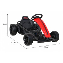 Gokart FX1 Drift Master na akumulator dla dzieci Czerwony + Funkcja Driftu + Koła EVA