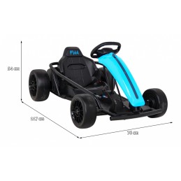 Gokart FX1 Drift Master na akumulator dla dzieci Niebieski + Funkcja Driftu + Koła EVA