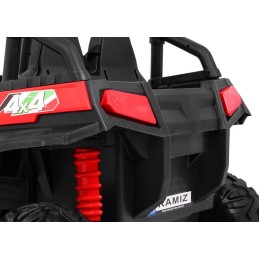 Terenowe Grand Buggy Lift dla dzieci Czerwony + Napęd 4x4 + Pilot + Bagażnik + Radio MP3 + LED