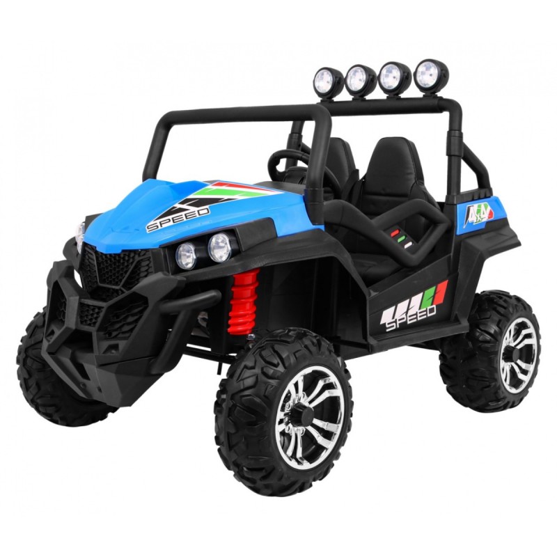 Grand Buggy Strong Lift dla dzieci Niebieski + Napęd 4x4 + Pilot + Bagażnik + Radio MP3 + LED