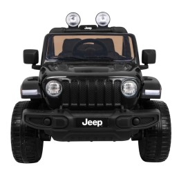 Jeep Wrangler Rubicon terenowy na akumulator dla dzieci Czarny + Pilot + 4x4