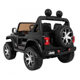 Jeep Wrangler Rubicon terenowy na akumulator dla dzieci Czarny + Pilot + 4x4