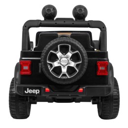 Jeep Wrangler Rubicon terenowy na akumulator dla dzieci Czarny + Pilot + 4x4