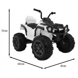 Quad ATV 2.4GHz Biały + Pilot + Koła EVA + Radio MP3 + Wolny Start