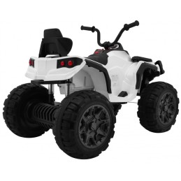 Quad ATV 2.4GHz Biały + Pilot + Koła EVA + Radio MP3 + Wolny Start
