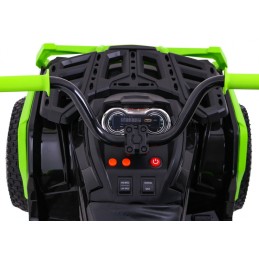 Quad ATV Air na akumulator dla dzieci Czarno-zielony + Koła pompowane + Radio MP3 + Wolny Start