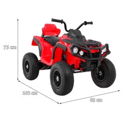 Quad ATV Air na akumulator dla dzieci Czerwony+ Koła pompowane + Radio MP3 + Wolny Start