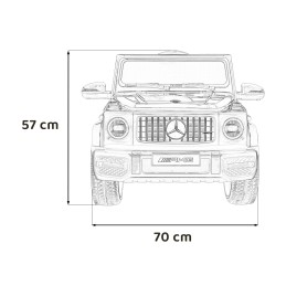 Mercedes AMG G63 dla dzieci Biały + Pilot