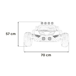 Auto Buggy Racing 5 na akumulator dla dzieci Niebieski + Silniki 2x200W + Pilot + Audio LED + Wolny Start
