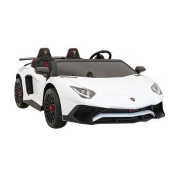 Auto Lamborghini Aventador SV na akumulator dla 2 dzieci Biały