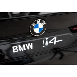 Autko BMW i4 na akumulator dla dzieci Czarny + Wolny Start + EVA + Ekoskóra + Audio LED + Pilot