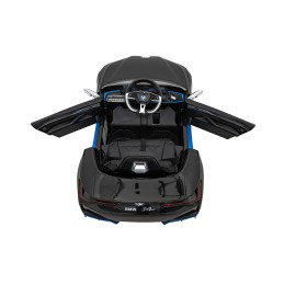 Autko BMW i4 na akumulator dla dzieci Czarny + Wolny Start + EVA + Ekoskóra + Audio LED + Pilot