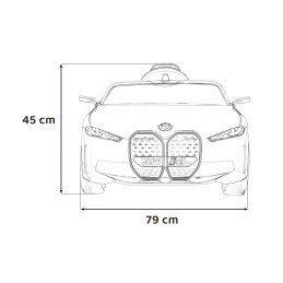 Autko BMW i4 na akumulator dla dzieci Czarny + Wolny Start + EVA + Ekoskóra + Audio LED + Pilot