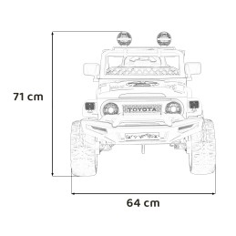 Toyota FJ Cruiser dla dzieci Moro + Pilot + Napęd 4x4 + Audio LED + EVA + Wolny Start