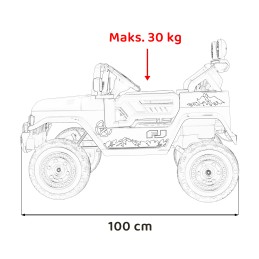Toyota FJ Cruiser dla dzieci Biały + Pilot + Napęd 4x4 + Audio LED + EVA + Wolny Start